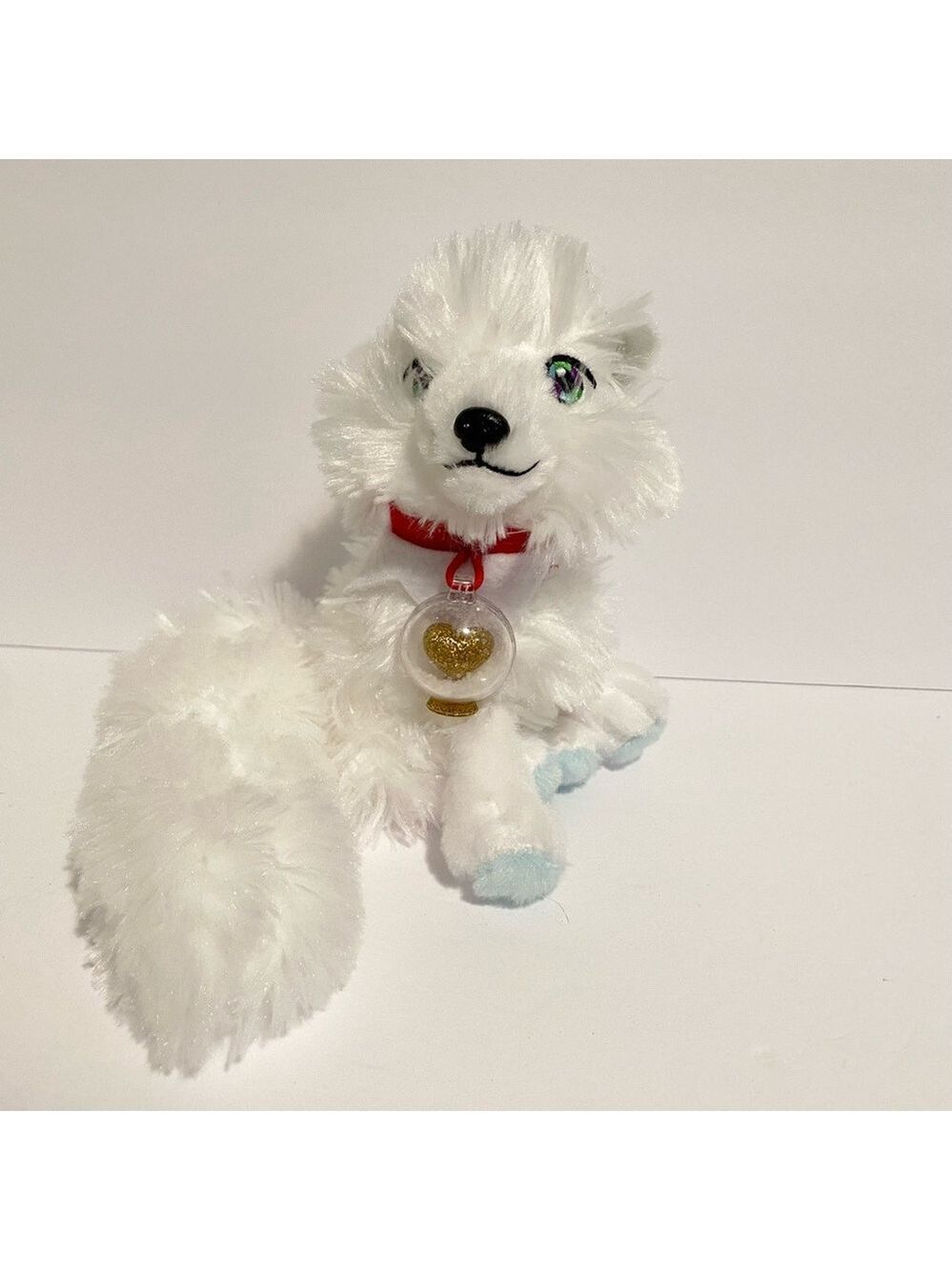 Elf Pets ARCTIC FOX 7" Plush Elf On The Shelf Christmas Heart Charm Globe